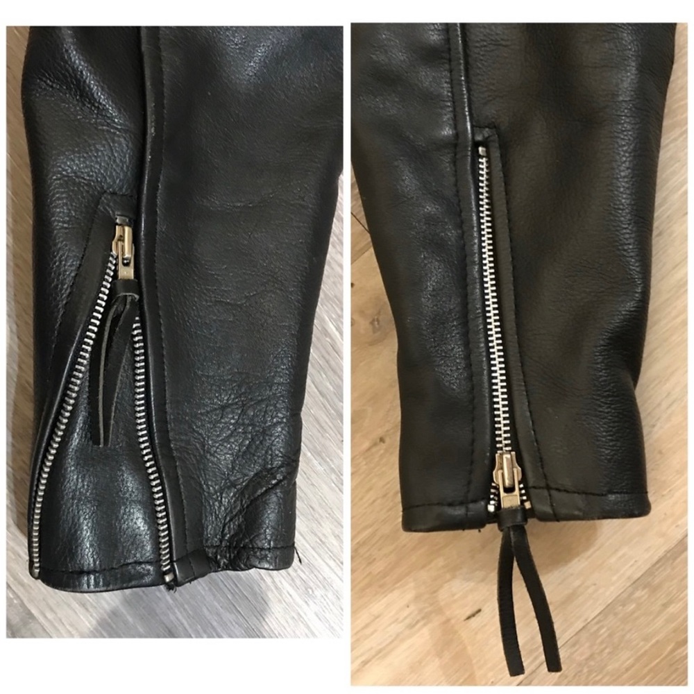 Vintage First Genuine Leather Motorcycle Jacket - Picture 5 of 7
